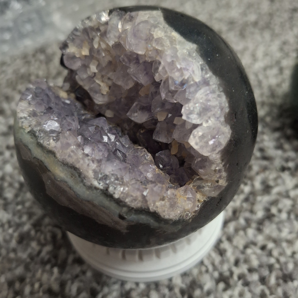 Elegant Purple Geode Sphere